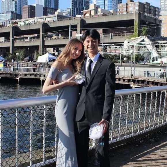 LULUS SLATE BLUE OFF THE SHOULDER MAXI DRESS - Picture 3 of 4